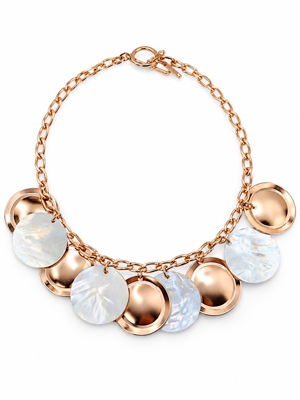 Nine West Rose gold/mother pearl necklace